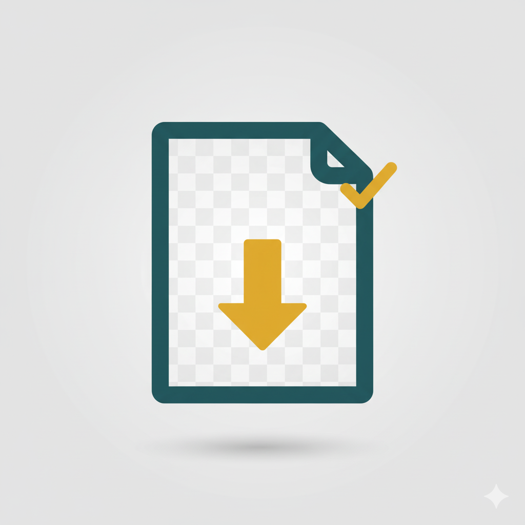 Icon showing a file being downloaded.