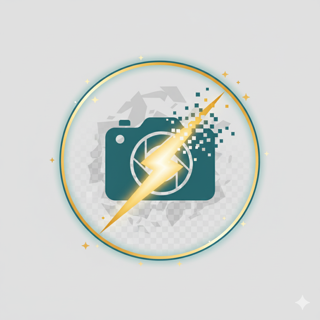 Icon showing background dissolving/processing.
